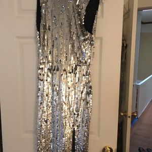 Alice and Olivia silver dress